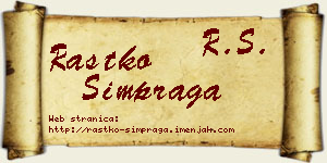 Rastko Šimpraga vizit kartica